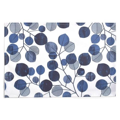 STYLE Decor Laminated Placemats, Set of 2 (30cm x 45cm), Navy Leaf