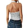 Elegant and Refined Halter Sequined Vest Women's Spring and Summer Tops