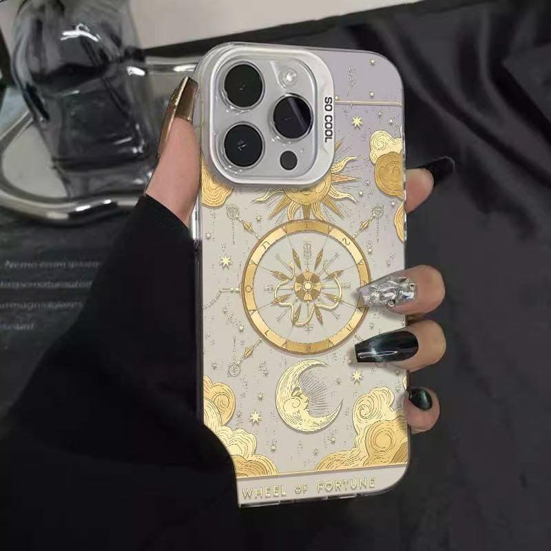 Golden Starry Sky Is Suitable for Apple 17Promax Mobile Phone Case Personalized Vitality Case iPhone16/15/14 Europe and America 13