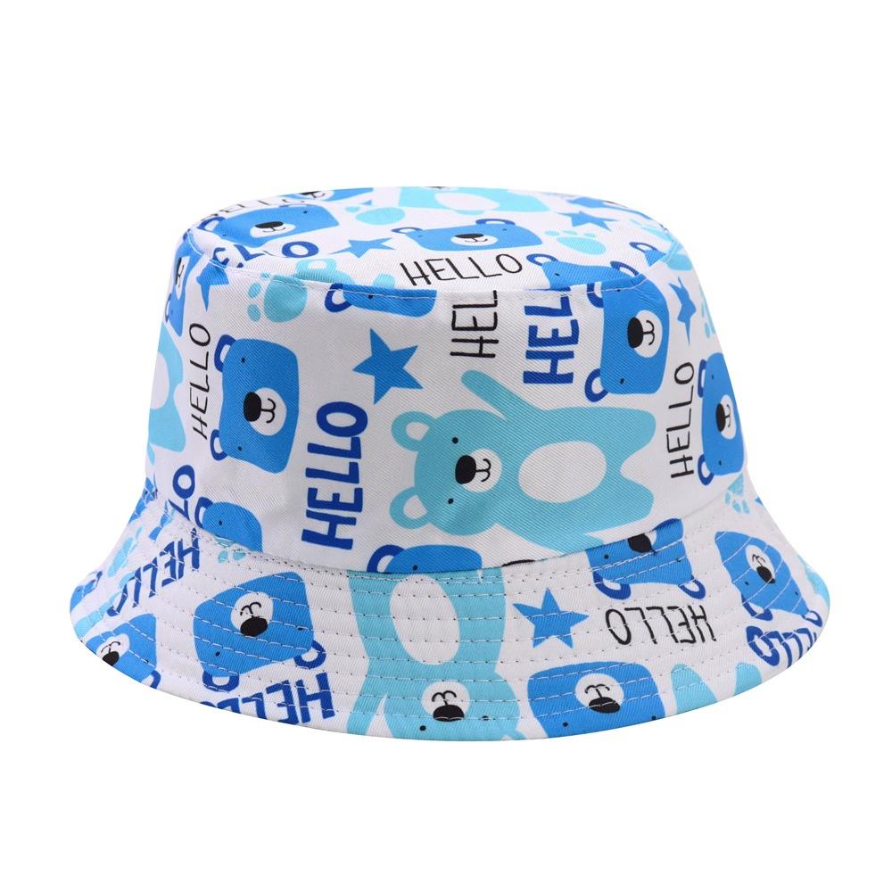 Baby Bucket hat 2-5 Years Old Children Cartoon Infant cap Boys Girls Hat Sun Protection Breathable Cute Shade Basin hat