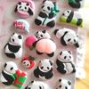 4-Piece Cute Panda Stress Relief Stickers 3D Embossed Decor for Kids’ Crafts Gift Embellishment BulingBulingStickers Store