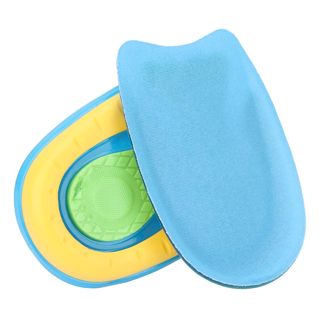 Heel Support Cups Shock Absorption Elastic Heel Pad Breathable Half Heel Insole for Pain Relief