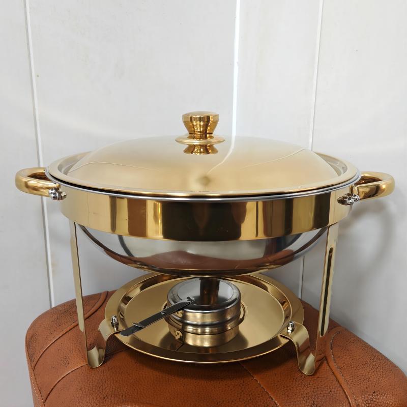 Stainless Steel Round Chafing Dish with Hangable Heat Preservation Container