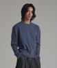 Noming Loose Fit Crop Pigment Long Sleeve - Blue