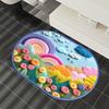 Ins Wind 3D Rainbow Diatom Mud Floor Mat Shower Room Water-Absorbing Quick-Drying Floor Mat Household Non-Slip And Dirt-Resistant Bathroom Floor Mat
