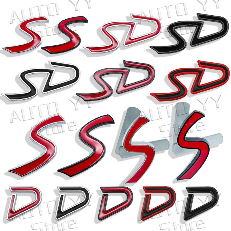 3D Metal Car Styling Logo Front Grille Emblem SD/D Badge Rear Tail Bumper Trunk Sticker
