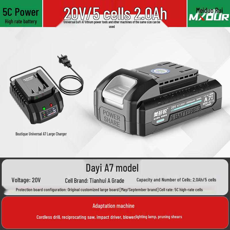 20V Lithium Battery Electric Tool Set: Angle Grinder, Hammer Drill, and Electric Wrench