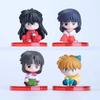 8pcs Anime Inuyasha Sesshomaru Kikyo And Kagome Figure Model Desktop Car Ornaments Doll Boy And Girl Trendy Toy Collectible Gift