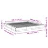 Bed Frame Gray Sonoma 180x200 cm Engineered Wood