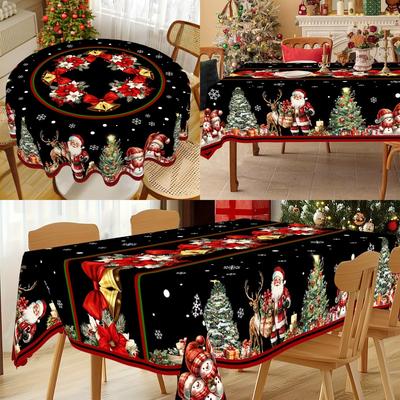 Tovaglia di Natale Babbo Natale Pupazzo di Neve Copritavola Decorazioni Tavola Festa di Natale Per Casa 2025 Navidad Notal Noel Ornamenti Xmas