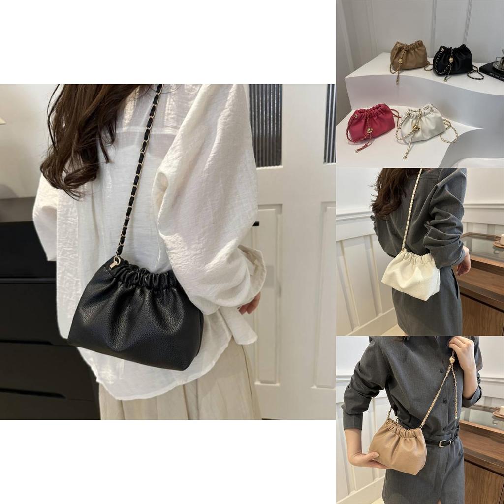 Stylish Pu Bucket Bag For Women 2024 Trendy Street Fashion Shoulder Bag In Multiple Colors