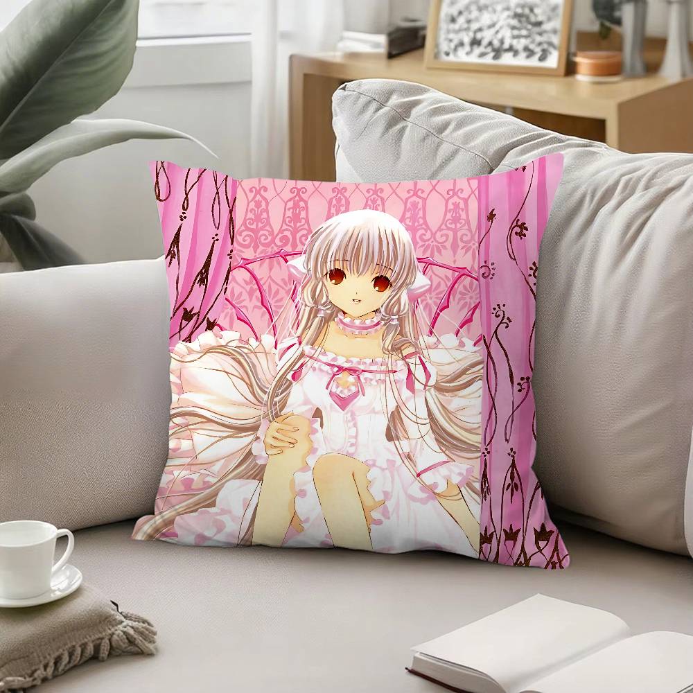 Cute Chobits Throw Pillow Covers Pattern Cushion Cover Suitable For Sofa Bedroom Car Pillow Cover