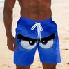 Men Shorts Elastic Waist Tie Cartoon 3D Printed Casual Shorts with Pockets Loose Fit Lightweight Breathable Beach Vacation Sports Shorts
