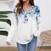 Women Long Sleeve Tops Dressy Casual V Neck Tshirts Basics Tee Vacation Fall Fashion Clothes
