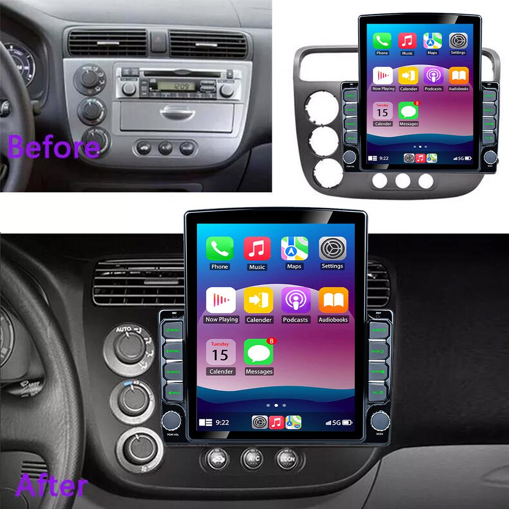 2DIN Android13 radio For Honda CIVIC 2000 2001 2002 2003 2004 2005 2006 Car stereo Multimedia Player Carplay Auto GPS Navigation
