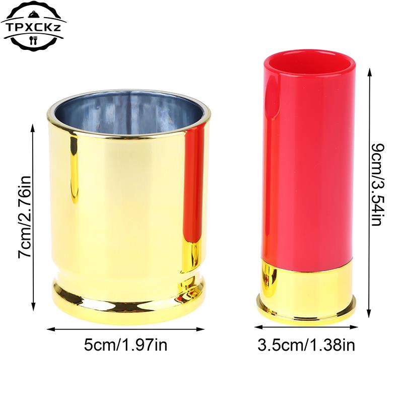 45ml Travel Drink Bottle Bullet Liquid Bottle Plastic Shotgun Bullet Shape Shot Glasses Water Wine Glass Party Drinkware Gifts
