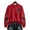Women's Halloween Pullover Sweatshirt Casual Printed Long Sleeve Top