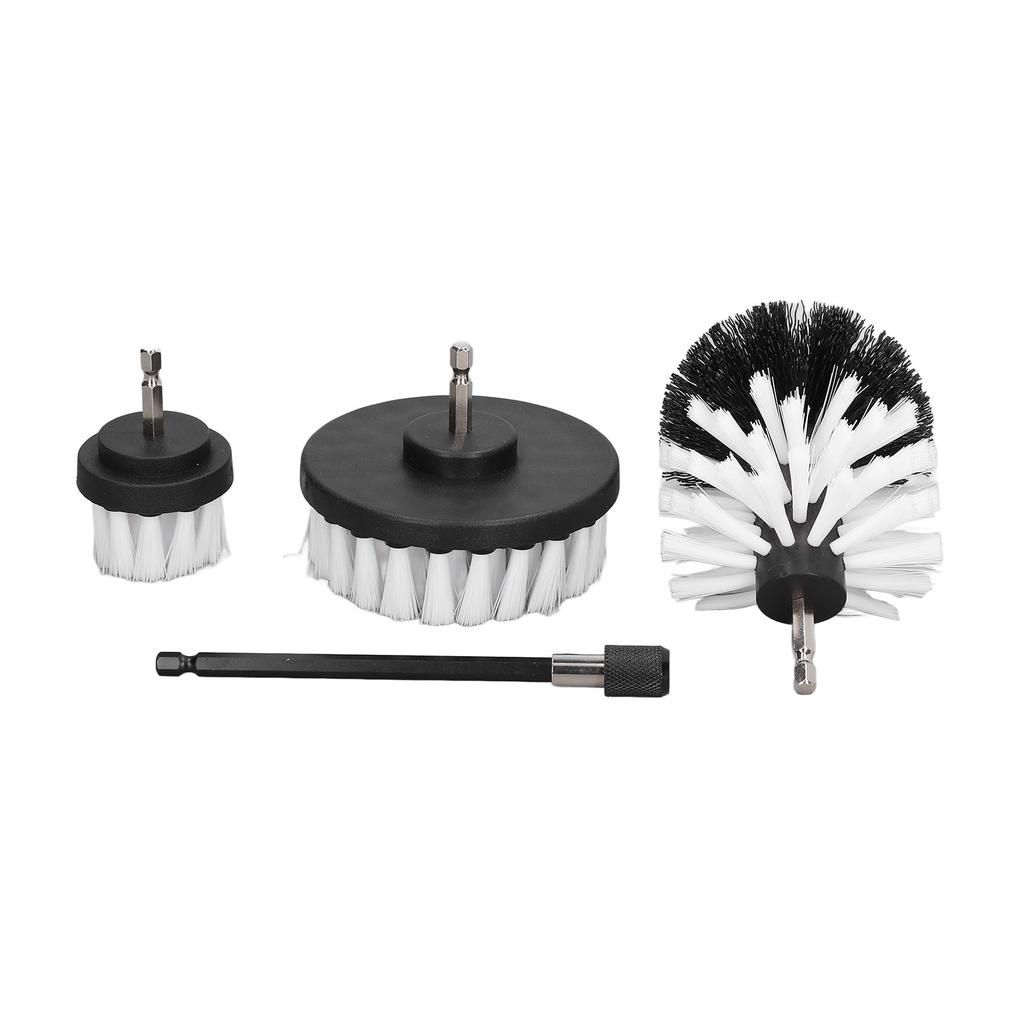4Pcs Drill Brush Car Detailing Kit with Extend Attachment Power Scrubber Set for Cleaning