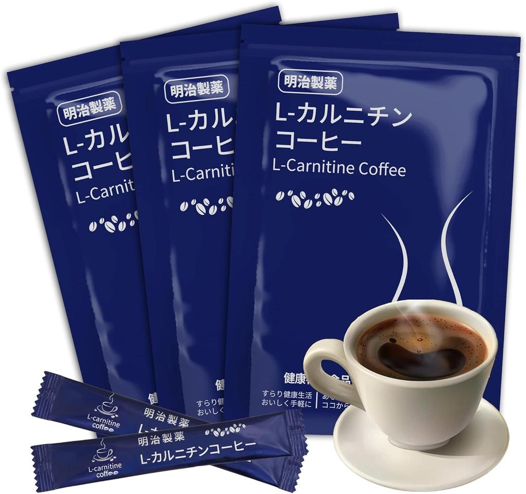 Meiji Pharmaceutical Kawa L-karnitynowa Slim Coffee, 3g x 60 saszetek (z kofeiną i inuliną), białko serwatkowe, kwas chlorogenowy i enzymy roślinne,