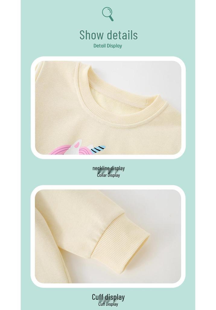 26-Year Autumn/Winter Children's Unicorn Round Neck Sweatshirt - Cartoon Cute Print