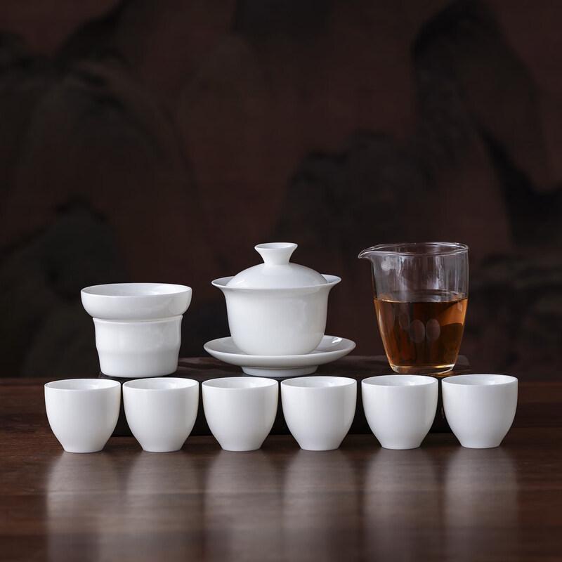Ru Han Pure White Ceramic Tea Set