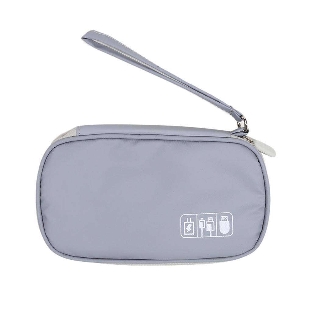 Portable Solid Color Travel Portable Digital Product Storage Bag USB Data Cable Manager Earphones Mobile Power Storage Bag