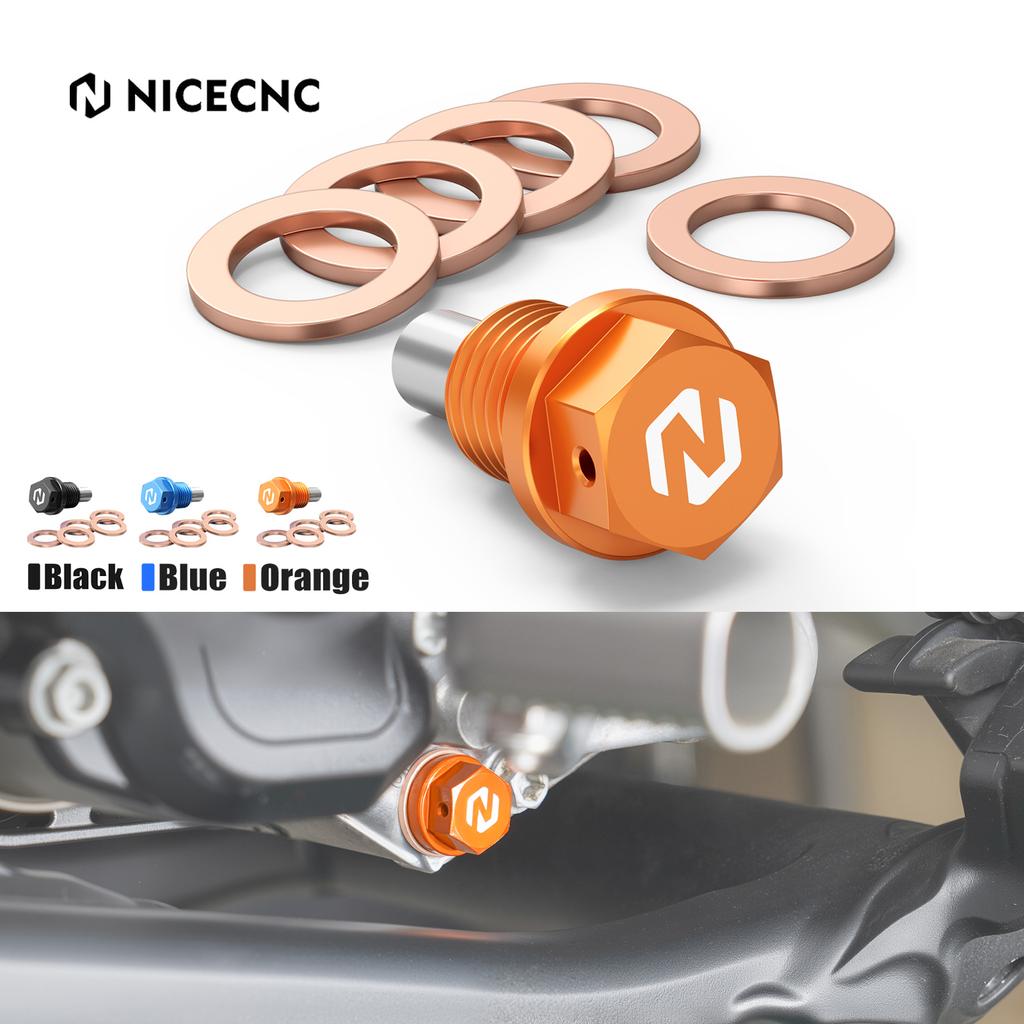 NICECNC Pour KTM EXC 300 EXC 250 EXCF 350 SXF 450 1998-2025 Bouchon de vidange d'huile magnétique Boulon Pour Husqvarna TE 300 Pour GasGas EC 300