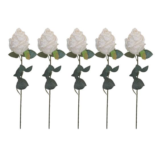 Artificial Roses Realistic Faux Flowers with Bendable Stems Fake Roses In Bulk for Home Vase Wedding Centerpiece Party Decor