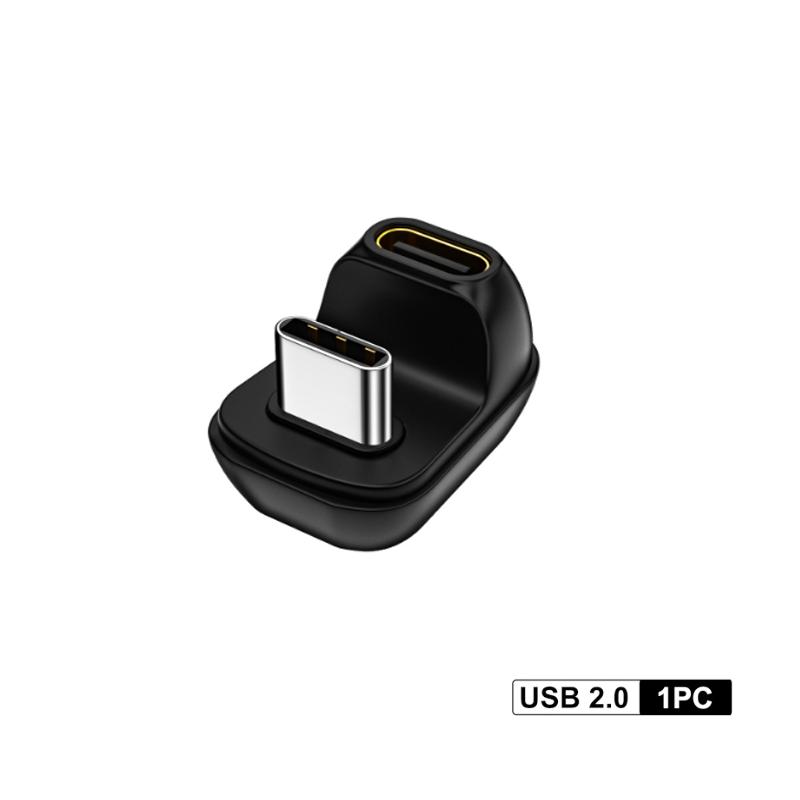 

1PC USB 4.0PD 240W8K60Hz Charger Connector For Macbook 40Gbps High Speed USB C OTG U-Shape Straight Angle Male To Female Adapter