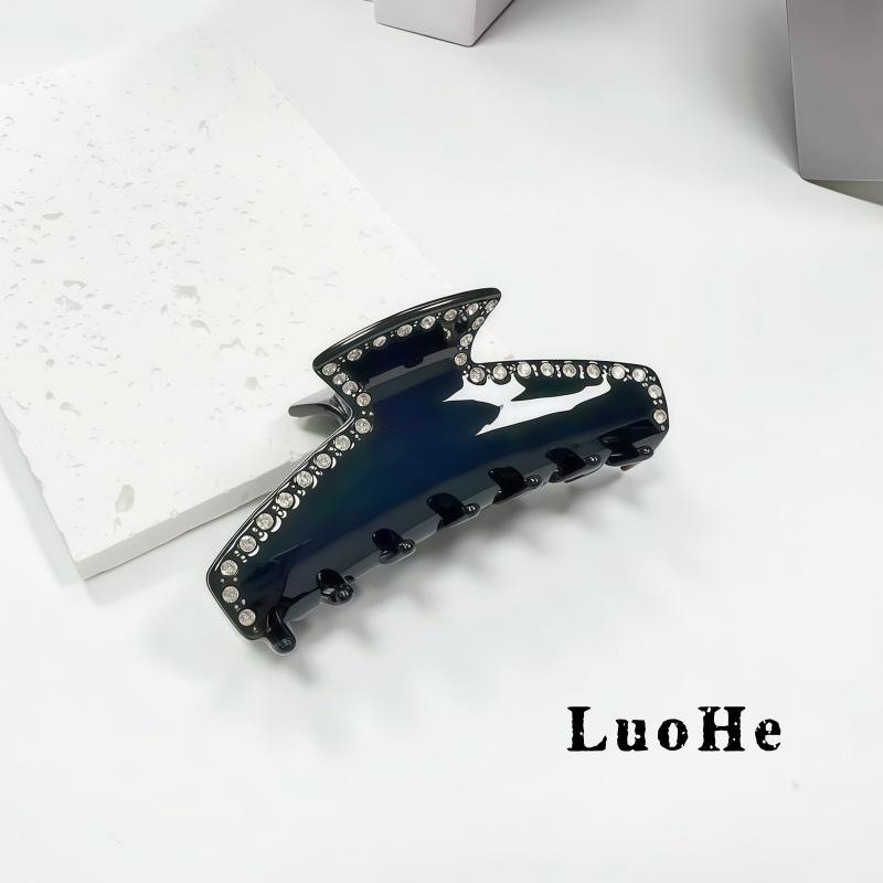

Elegant Rhinestone Shark Claw Clip for Women - Luxurious High Ponytail Headwear