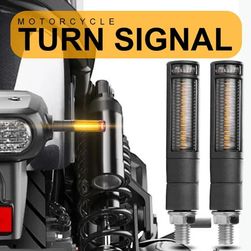 12V M10 Universal Motorcycle LED Turn Signals Light Waterproof Indicators Amber Flasher Blinker Lamp Accessories For Motorbike