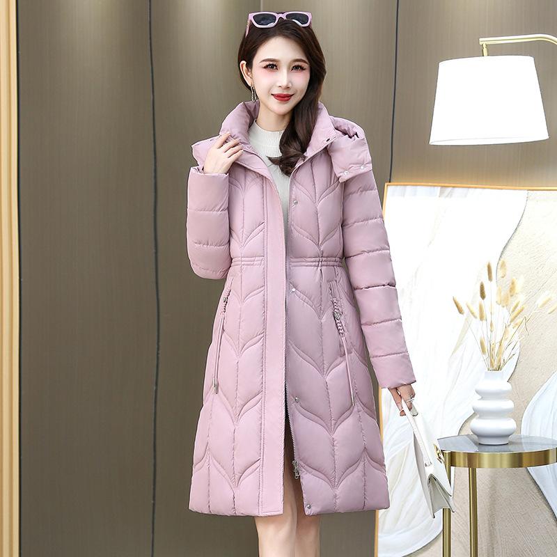 Down padded jacket women's mid-length style thickened 2025 new fashion winter slim jacket slimming padded jacket
