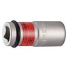 TONE Impact Thin Wheel Nut Socket 19mm Hex Size HP4A-19N, 12.7mm (1/2") Drive, Red,