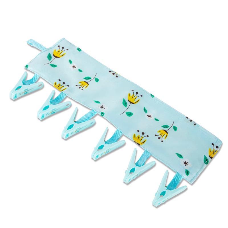 

Компактная дорожная тканевая вешалка со складными прищепками для сушки одежды и для использования в ванной комнате