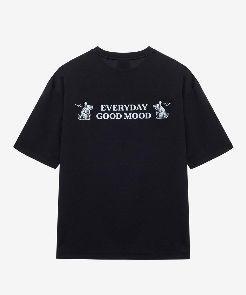 MINDBRIDGE [Collins] Supima_Back-Point Semi-Oversized T-Shirt - 3 Colors
