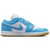Jordan 1 Low White Gum Light Brown Dark Powder Blue Women's DC0774-104