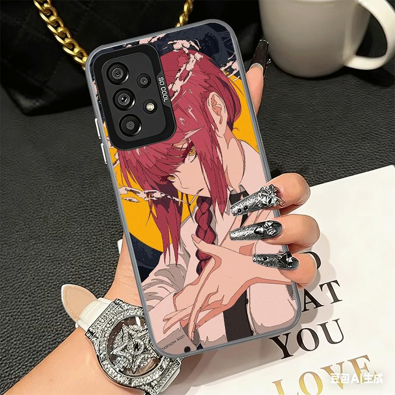 Anime Character Makima CSM Soft Phone Case for Samsung A17 A16 A15 A14 A13 A57 A56 A55 A54 A53 A37 A36 A35 A34 A33 A26 A25 A24 A
