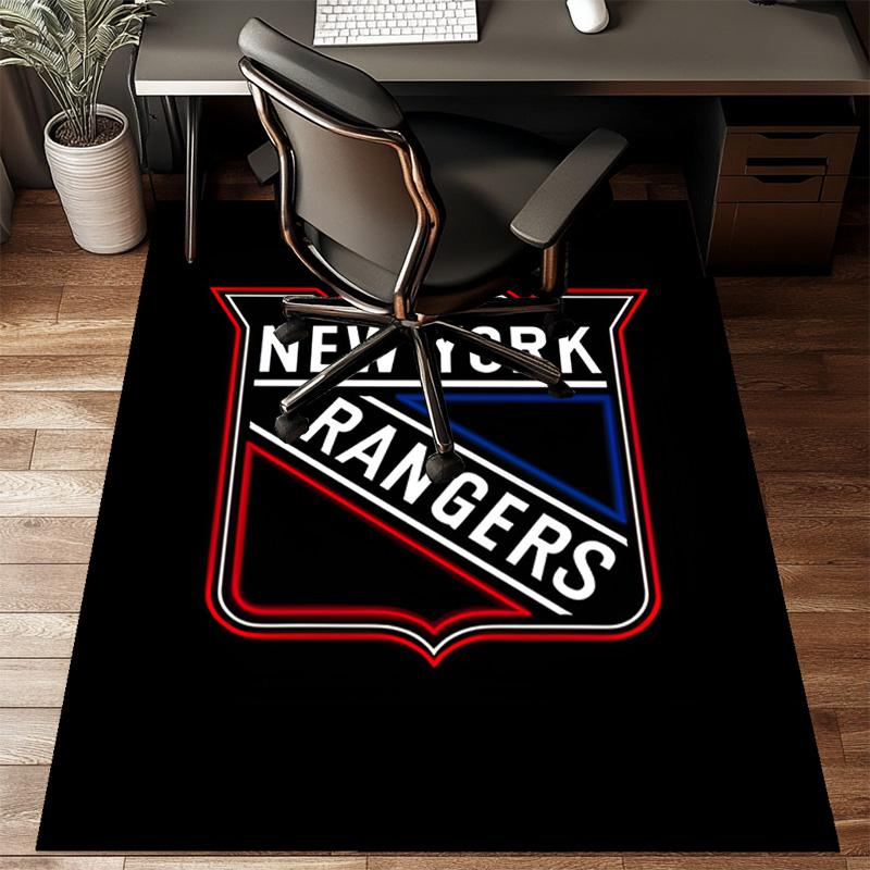 New York Crest Floor Mat for Living Room, Game Rooms, Office, Bedroom, Office Floor Mat Playful Design, Christmas Fan Gifts