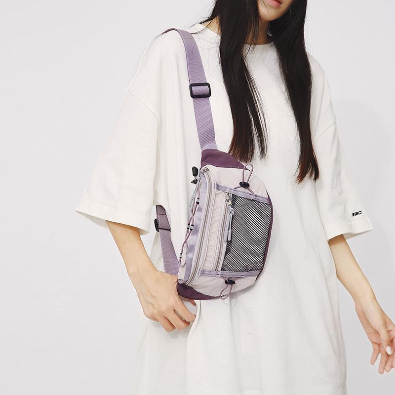 Breast Bag Women'S Trendy Brand Personalized Messenger Bag Anti-Splashing Multi-Functional Fanny Pack Women'S Versatile Cycling Tooling Shoulder Bag