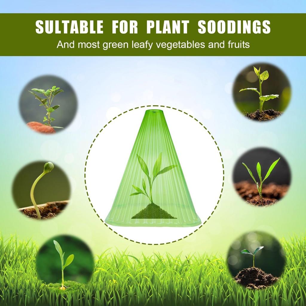 Plant Covers with Ventilation Top Garden Cloches Plant Bell Cover Sunscreen for Seed Plants Flower