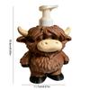 Adorable Highland Cow Farmhouse Cow Decor Soap Bottle with Pump Highland Cattle Soap Dispenser for Bathroom Kitchen Countertop