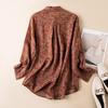 Spring 2026 Floral Linen Lapel Shirt: Retro, Lightweight, Loose-Fit Top for Women
