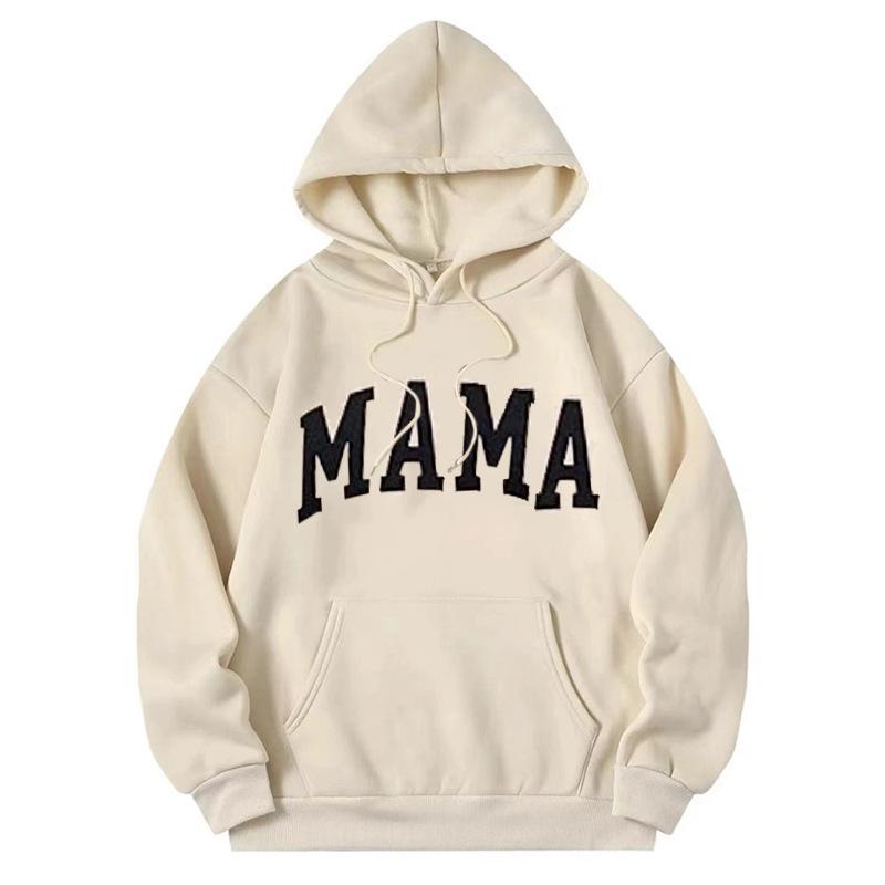 Spring and Autumn New Casual Fashion Printed Versatile Top Women's Long Sleeve Hooded Sweater