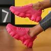 Women's Sports Shoes Comfortable Lightweight Mesh Breathable Trendy Flat Shoes Solid Color Summer Fitness Womens Hiking Shoes