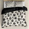 Dog Paw Print Duvet Cover Set Puppy Bedding Set Cute Animal Cartoon Pattern Quilt Cover