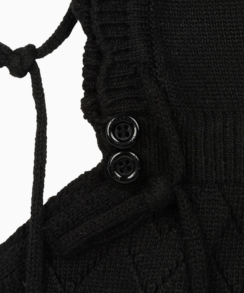Ohesio Lace Knit Balaclava, Black