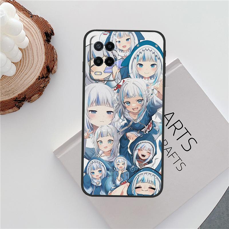 Anime Hololive Gawr Gura Case For Oppo A18 A38 A58 A78 A98 A79 A40 A60 A80 A16 A76 A96 A15 A74 A94 A54 A77 A17 Cover