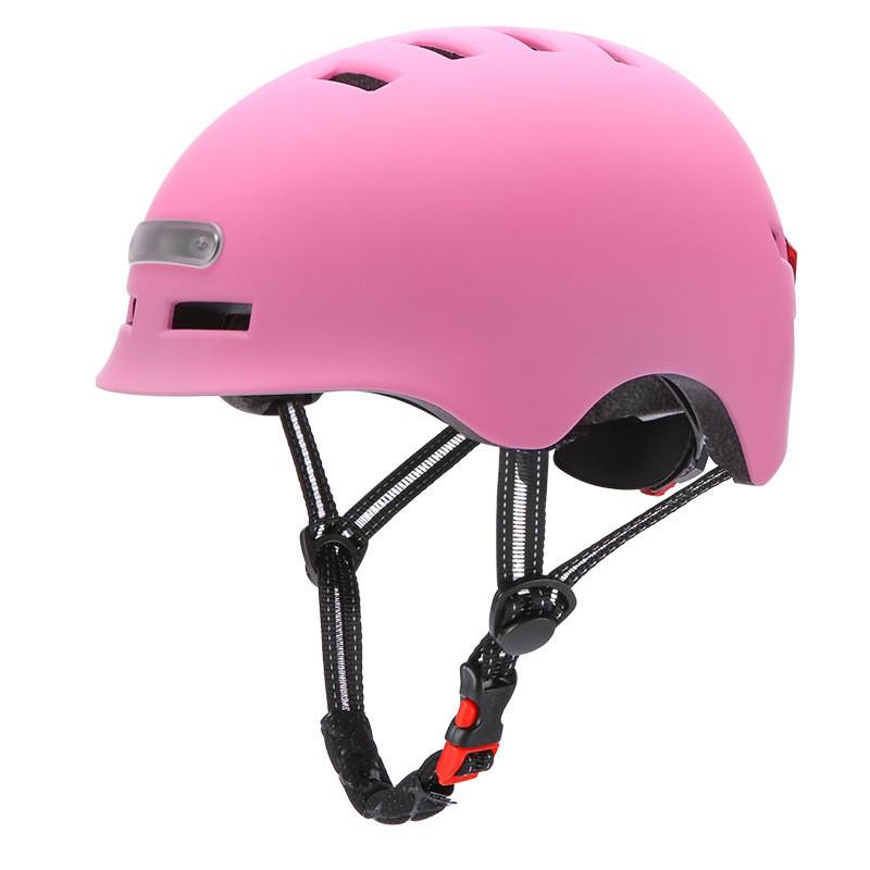 Smart LED Light Bike Helmet Road Mountain Bicycle Cycling Adult Unisex Half With Adjustable Fit