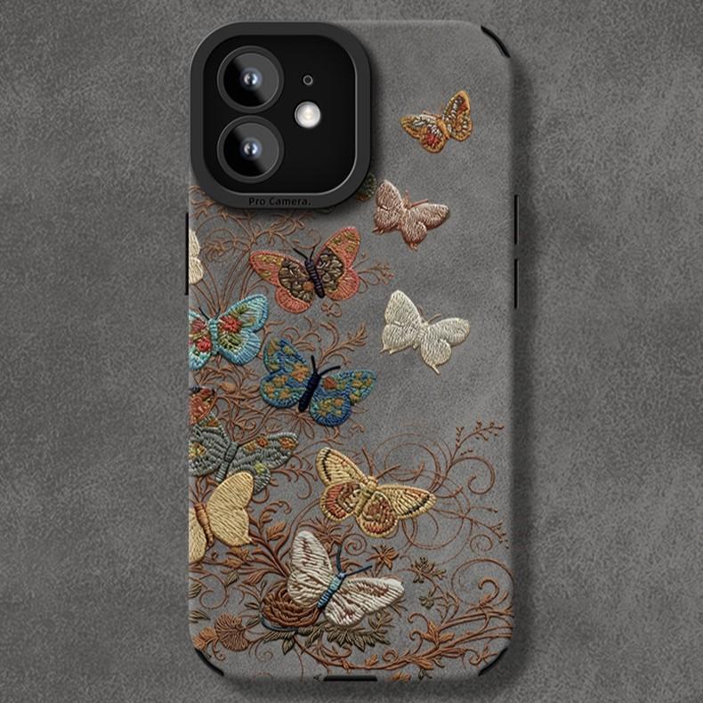 Colorful Butterfly Is Suitable for iPhone17 Simple Mobile Phone Case, Apple's New Model.