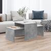 VidaXL Set of Coffee Tables Concrete Grey 100x48x40 Cm Particleboard